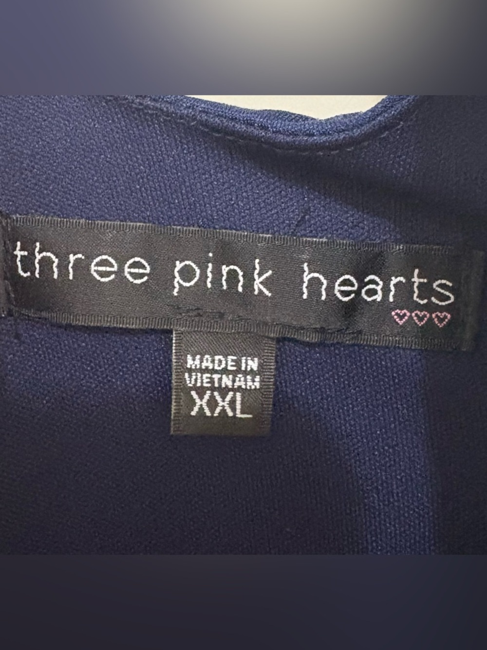 Three Pink Hearts Navy Floral Halter Cameo Vertical Women’s Maxi Dress - Picture 2 of 6